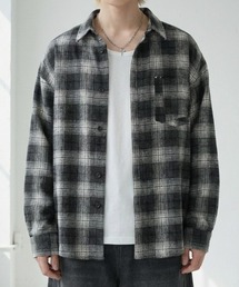 A'GEM/9 × .kom 『ARULE/アルール』Faded Check Damaged Loose Shirt/フェードチェックダメージルーズシャツ