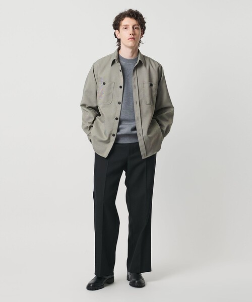 UNITED ARROWS（ユナイテッドアローズ）の「ウール カシミヤ クルーネック スウェットニット（ニット/セーター・メンズ・グレー系/ナチュラル/ブラック/ライラック・S/L/XL/M）」の9枚目の写真