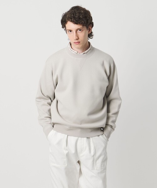 UNITED ARROWS（ユナイテッドアローズ）の「ウール カシミヤ クルーネック スウェットニット（ニット/セーター・メンズ・グレー系/ナチュラル/ブラック/ライラック・S/L/XL/M）」の10枚目の写真