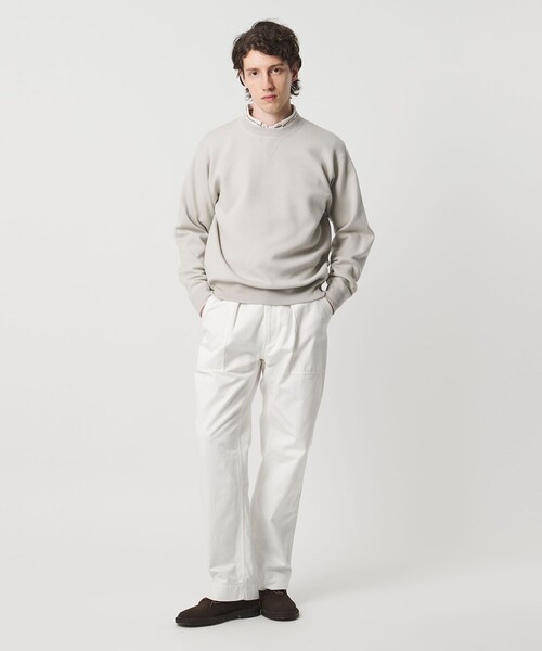 UNITED ARROWS（ユナイテッドアローズ）の「ウール カシミヤ クルーネック スウェットニット（ニット/セーター・メンズ・グレー系/ナチュラル/ブラック/ライラック・S/L/XL/M）」の11枚目の写真