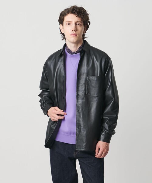 UNITED ARROWS（ユナイテッドアローズ）の「ウール カシミヤ クルーネック スウェットニット（ニット/セーター・メンズ・グレー系/ナチュラル/ブラック/ライラック・S/L/XL/M）」の14枚目の写真