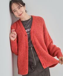 Cutie Blonde | ブークレカラーVネックカーディガン(カーディガン/ボレロ)