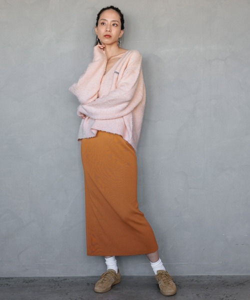 BAYFLOW（ベイフロー）の「【HEREIAM】ループヤーンワッペンロゴニット（ニット/セーター・レディース・ベビーピンク/ブラック/グレー/ライム/アイボリー/チャコール・FREE）」の13枚目の写真