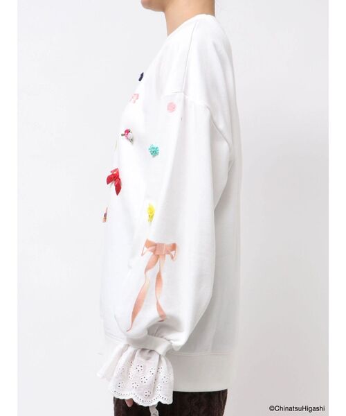 merry jenny(メリージェニー)の「New Wave Sugar cat lace sweat(スウェット・レディース・ネイビー/オフホワイト・FREE)」の21枚目の写真