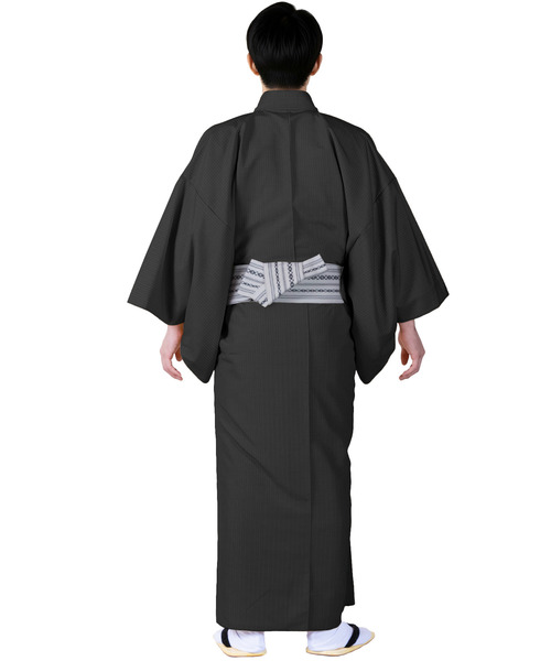 KYOETSU(キョウエツ)の「洗えるメンズ縞柄袷着物(着物・メンズ・ネイビー/ダークグレー/ボルドー/ブラック・S/3L/LL/M/L)」の7枚目の写真