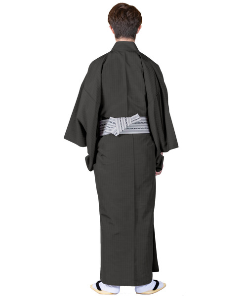 KYOETSU(キョウエツ)の「洗えるメンズ縞柄袷着物(着物・メンズ・ネイビー/ダークグレー/ボルドー/ブラック・S/3L/LL/M/L)」の14枚目の写真