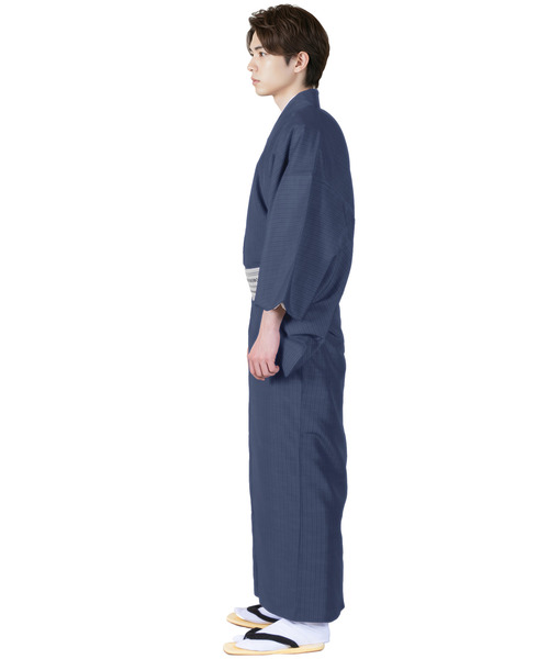 KYOETSU(キョウエツ)の「洗えるメンズ縞柄袷着物(着物・メンズ・ネイビー/ダークグレー/ボルドー/ブラック・S/3L/LL/M/L)」の20枚目の写真