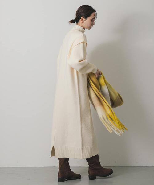 SENSE OF PLACE by URBAN RESEARCH（センスオブプレイスバイアーバンリサーチ）の「ショルダータックニットワンピース（ワンピース・レディース・グレー/ブラック/アイボリー・ONE）」の10枚目の写真