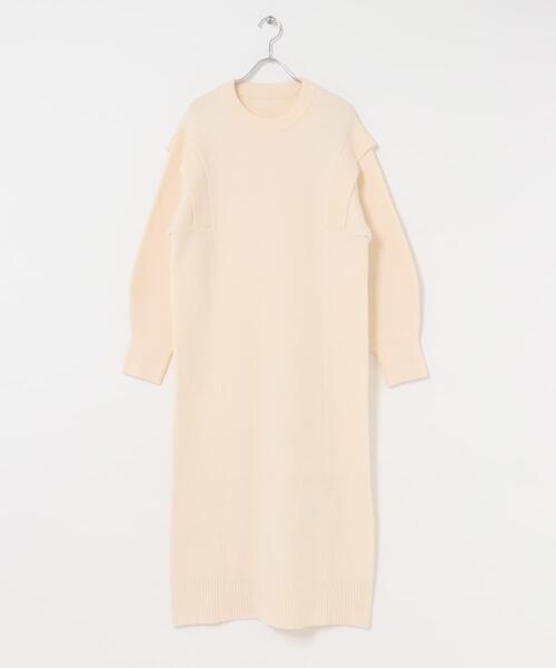 SENSE OF PLACE by URBAN RESEARCH（センスオブプレイスバイアーバンリサーチ）の「ショルダータックニットワンピース（ワンピース・レディース・グレー/ブラック/アイボリー・ONE）」の11枚目の写真