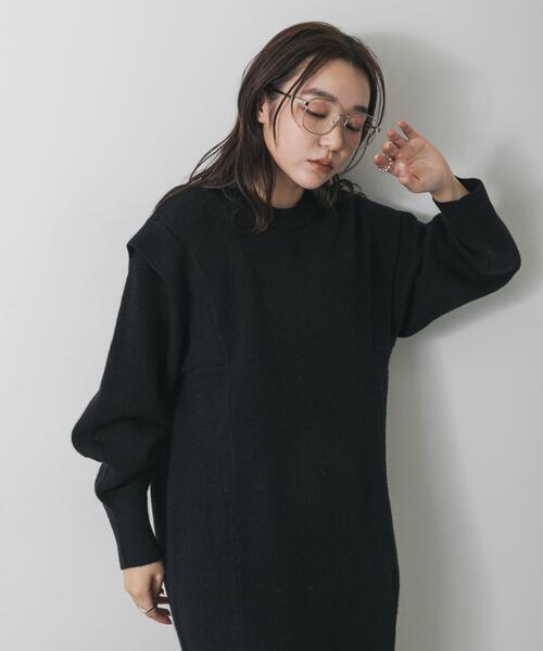 セール】ショルダータックニットワンピース（ワンピース）｜SENSE OF