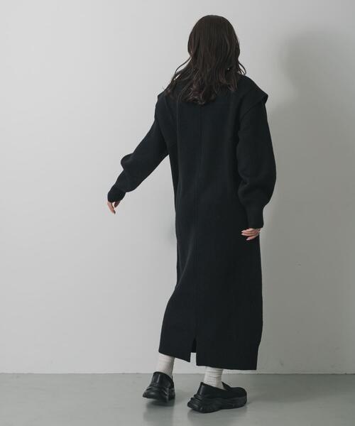 SENSE OF PLACE by URBAN RESEARCH（センスオブプレイスバイアーバンリサーチ）の「ショルダータックニットワンピース（ワンピース・レディース・グレー/ブラック/アイボリー・ONE）」の21枚目の写真