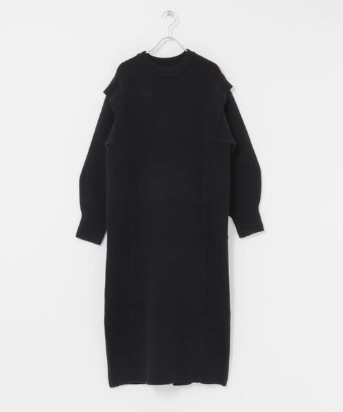 SENSE OF PLACE by URBAN RESEARCH（センスオブプレイスバイアーバンリサーチ）の「ショルダータックニットワンピース（ワンピース・レディース・グレー/ブラック/アイボリー・ONE）」の22枚目の写真