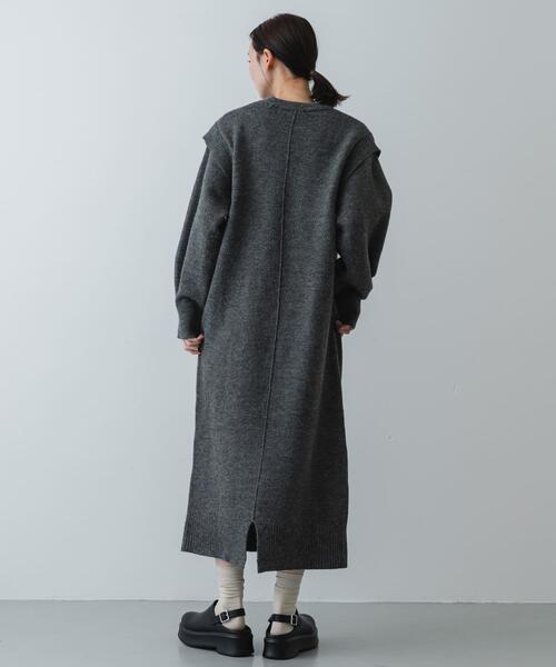 セール】ショルダータックニットワンピース（ワンピース）｜SENSE OF