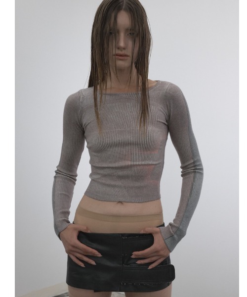 L.H.P(エルエイチピー)の「DOGMA EHKS/ドグマエークス/BRUISED HEART CROP KNIT(ニット/セーター・レディース・レッド・F)」の1枚目の写真