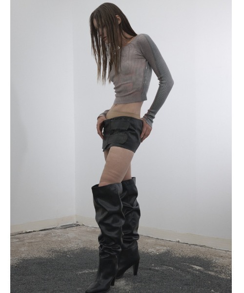 L.H.P(エルエイチピー)の「DOGMA EHKS/ドグマエークス/BRUISED HEART CROP KNIT(ニット/セーター・レディース・レッド・F)」の3枚目の写真