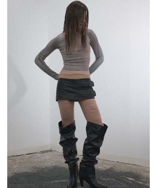 L.H.P(エルエイチピー)の「DOGMA EHKS/ドグマエークス/BRUISED HEART CROP KNIT(ニット/セーター・レディース・レッド・F)」の4枚目の写真