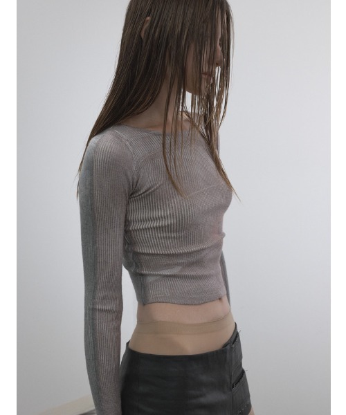 L.H.P(エルエイチピー)の「DOGMA EHKS/ドグマエークス/BRUISED HEART CROP KNIT(ニット/セーター・レディース・レッド・F)」の5枚目の写真