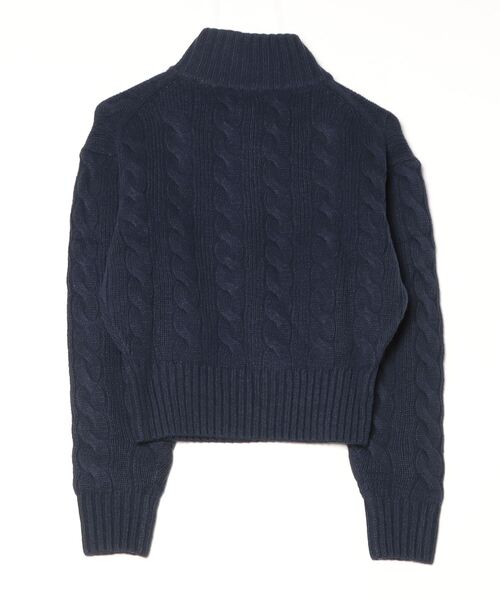 ケーブル ウールカシミヤ ハーフジップ セーター（ニット/セーター