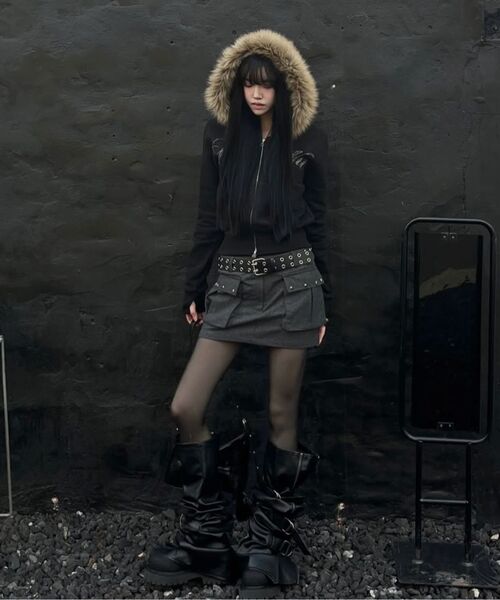 Midnight Move(ミッドナイトムーブ)の「wool pk skirt (brown)(スカート・レディース・その他・SMALL/MEDIUM)」の12枚目の写真