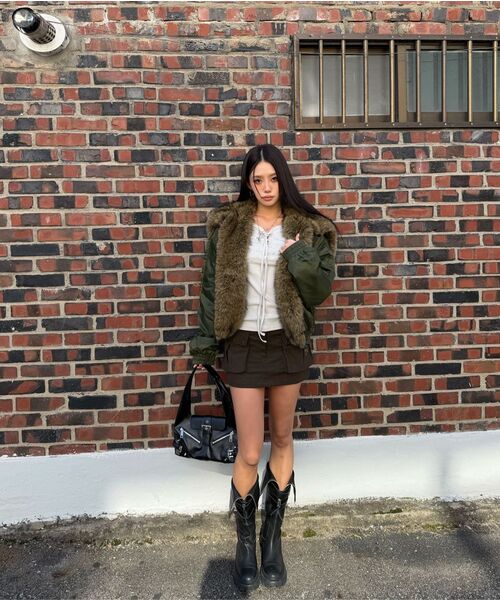 Midnight Move(ミッドナイトムーブ)の「wool pk skirt (brown)(スカート・レディース・その他・SMALL/MEDIUM)」の14枚目の写真