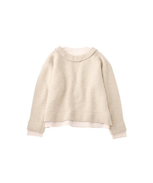 Knuth Marf（クヌースマーフ）の「docking loose knit(unisex)（ニット/セーター・レディース・レッド/グレー系その他/アイボリー・FREE）」の4枚目の写真