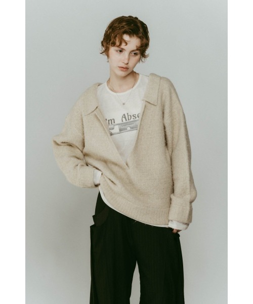 Knuth Marf（クヌースマーフ）の「docking loose knit(unisex)（ニット/セーター・レディース・レッド/グレー系その他/アイボリー・FREE）」の10枚目の写真