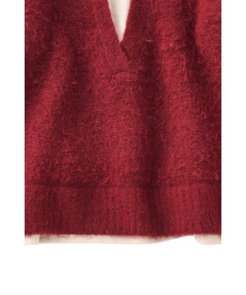 Knuth Marf（クヌースマーフ）の「docking loose knit(unisex)（ニット/セーター・レディース・レッド/グレー系その他/アイボリー・FREE）」の8枚目の写真