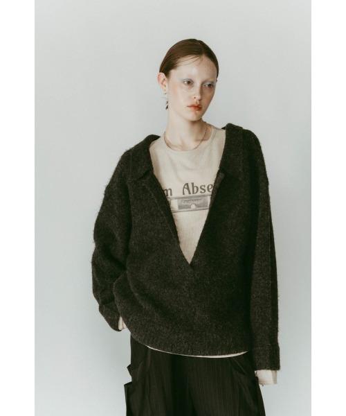 Knuth Marf（クヌースマーフ）の「docking loose knit(unisex)（ニット/セーター・レディース・レッド/グレー系その他/アイボリー・FREE）」の16枚目の写真
