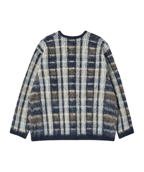 Beyond Closet(-)の「プレピー ヘアリー チェック モヘア タフ カーディガン ネイビー(カーディガン/ボレロ・メンズ・その他・SMALL/MEDIUM)」の4枚目の写真