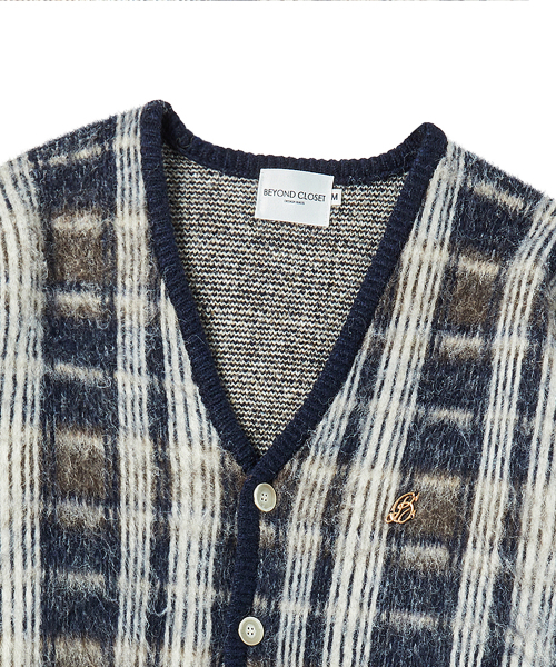 Beyond Closet(-)の「プレピー ヘアリー チェック モヘア タフ カーディガン ネイビー(カーディガン/ボレロ・メンズ・その他・SMALL/MEDIUM)」の6枚目の写真