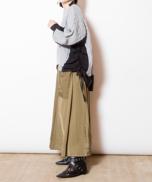 OSMOSIS（オズモーシス）の「ポケットフレアースカート（スカート・レディース・カーキ/ブラック/ブラウン・ONE SIZE）」の9枚目の写真