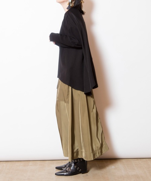 OSMOSIS（オズモーシス）の「ポケットフレアースカート（スカート・レディース・カーキ/ブラック/ブラウン・ONE SIZE）」の11枚目の写真