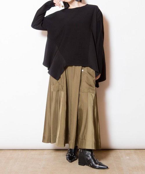 OSMOSIS（オズモーシス）の「ポケットフレアースカート（スカート・レディース・カーキ/ブラック/ブラウン・ONE SIZE）」の14枚目の写真