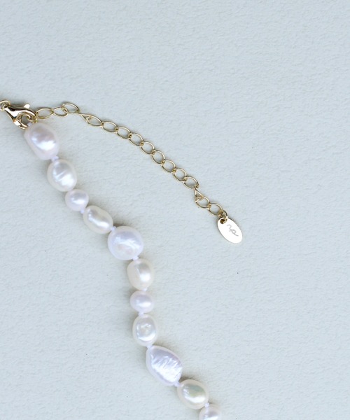 NOIR DE POUPEE（ノワールドプーペ）の「【WEB限定】silver925 淡水パールczワンポイントネックレス45cm（ネックレス・レディース・ゴールド・FREE）」の8枚目の写真