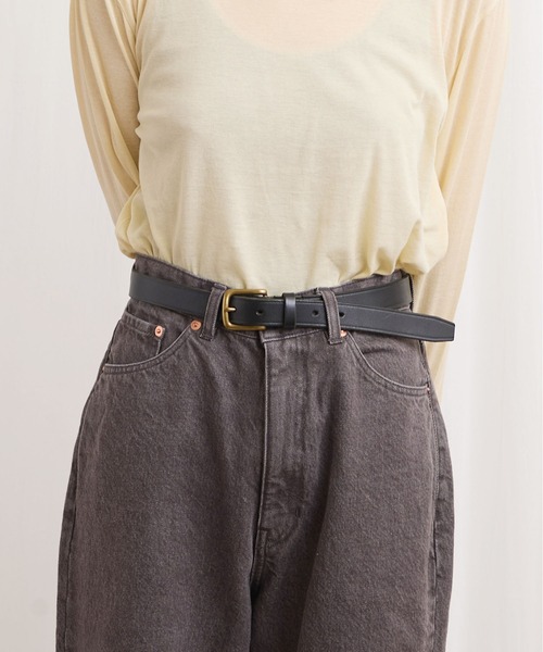 fig London(フィグロンドン)の「clasic belt(ベルト・レディース・ブラック/ダークブラウン・FREE)」の12枚目の写真