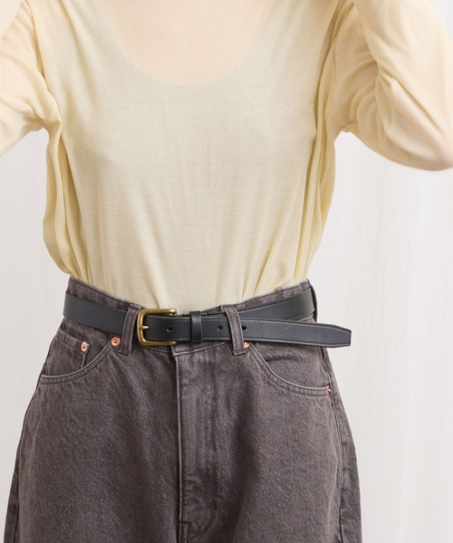 fig London(フィグロンドン)の「clasic belt(ベルト・レディース・ブラック/ダークブラウン・FREE)」の11枚目の写真