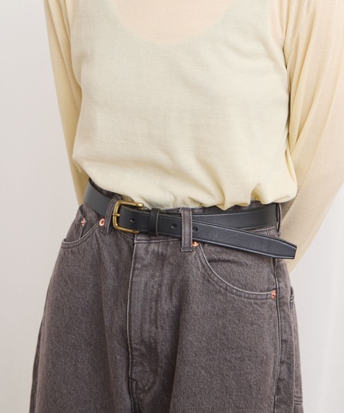 fig London(フィグロンドン)の「clasic belt(ベルト・レディース・ブラック/ダークブラウン・FREE)」の10枚目の写真