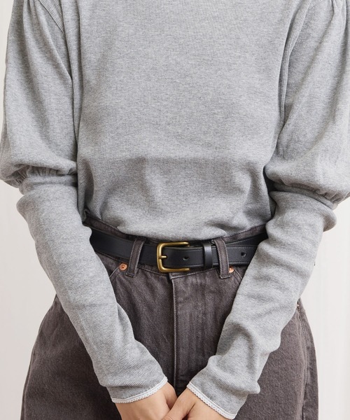 fig London(フィグロンドン)の「clasic belt(ベルト・レディース・ブラック/ダークブラウン・FREE)」の8枚目の写真