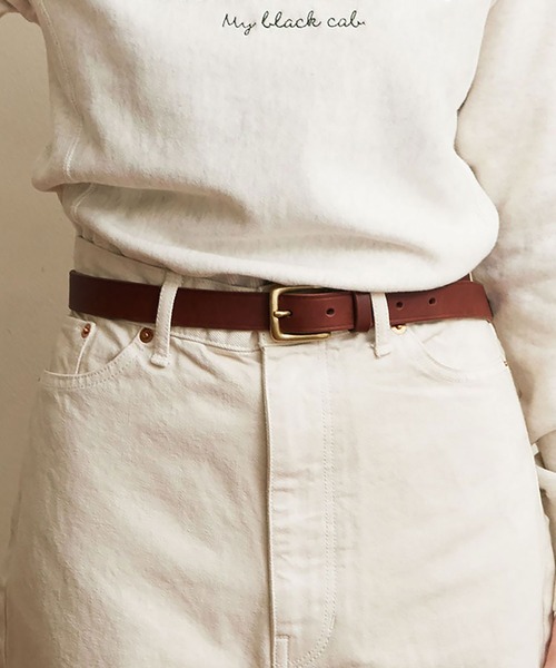 fig London(フィグロンドン)の「clasic belt(ベルト・レディース・ブラック/ダークブラウン・FREE)」の5枚目の写真