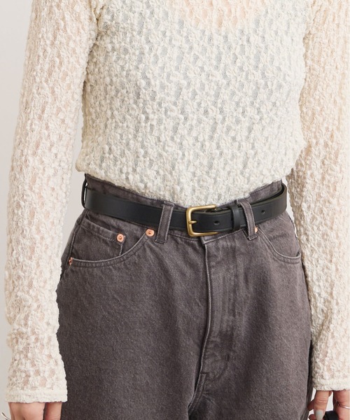 fig London(フィグロンドン)の「clasic belt(ベルト・レディース・ブラック/ダークブラウン・FREE)」の13枚目の写真