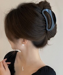 アクリル ラメ ラウンド バンスクリップ_（バレッタ/ヘアクリップ