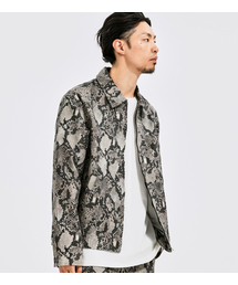 EXTRAORDINARY（エクストラオーディナリー）の「PYTHON TRUCKER JACKET GRAY（デニムジャケット）」