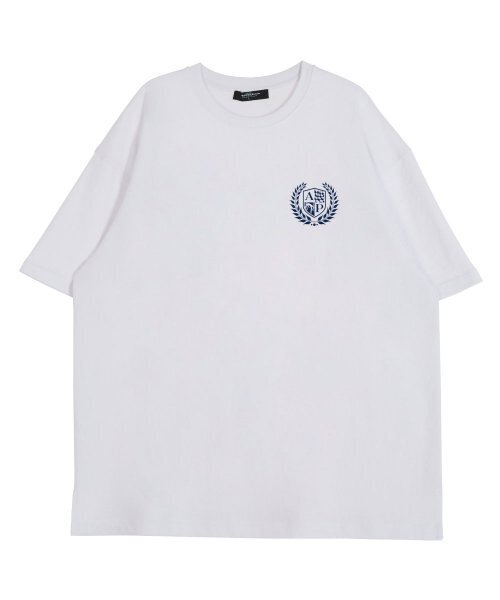 ASTRAL PROJECTION（アストラルプロジェクション）の「エイピシールドエンブレムラウンドネック15番手コットン半袖Tシャツ_ホワイト（Tシャツ/カットソー・メンズ・その他・X-LARGE/LARGE）」の2枚目の写真