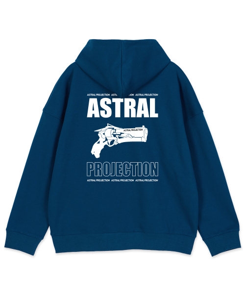 ASTRAL PROJECTION(アストラルプロジェクション)の「アストラルガン オーバーサイズ ワイドショルダー フードジップアップ_ティルブルー(パーカー・メンズ・その他・LARGE/X-LARGE/SMALL/MEDIUM)」の4枚目の写真