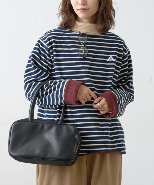 GEVACO（ゲバコ）の「【GEVACO】裏フリースボートネックリバーシブルプルオーバー（Tシャツ/カットソー・レディース・サックスブルー/ブラック/ネイビー・MEDIUM/LARGE）」の2枚目の写真