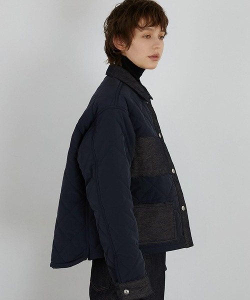LA PEAU DE GEM(ラポドゥジェム)の「【LA PEAU DE GEM】denim quilting blouson/デニムキルティングブルゾン(ブルゾン・レディース・ネイビー・FREE)」の11枚目の写真