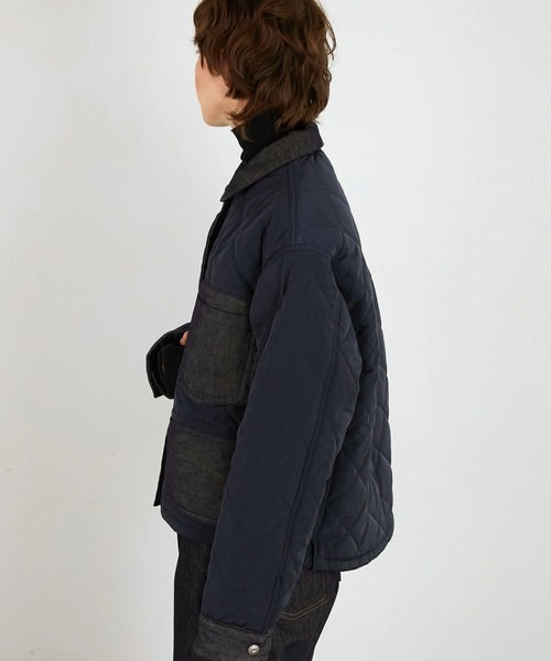 LA PEAU DE GEM(ラポドゥジェム)の「【LA PEAU DE GEM】denim quilting blouson/デニムキルティングブルゾン(ブルゾン・レディース・ネイビー・FREE)」の10枚目の写真