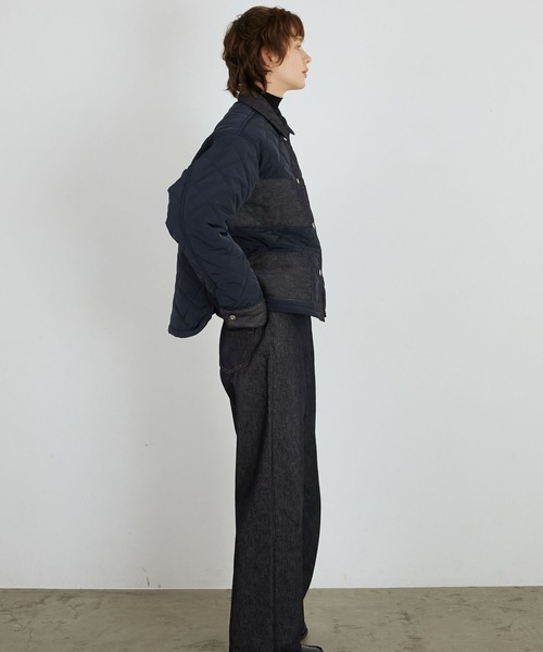 LA PEAU DE GEM(ラポドゥジェム)の「【LA PEAU DE GEM】denim quilting blouson/デニムキルティングブルゾン(ブルゾン・レディース・ネイビー・FREE)」の5枚目の写真