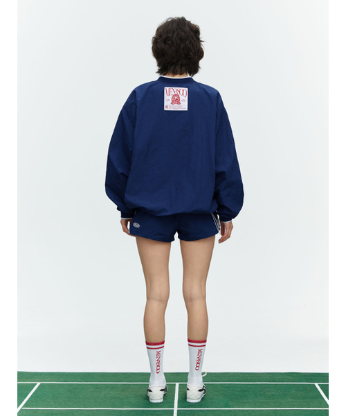MENASOO(ミナス)の「HEARTTRACK VNECK NYLON ANORAK JACKET_NAVY(ナイロンジャケット・レディース・ネイビー・FREE)」の3枚目の写真