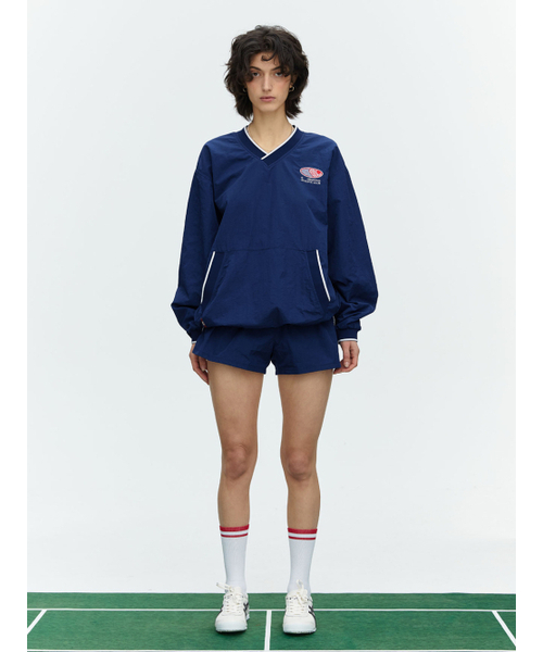 MENASOO(ミナス)の「HEARTTRACK VNECK NYLON ANORAK JACKET_NAVY(ナイロンジャケット・レディース・ネイビー・FREE)」の6枚目の写真